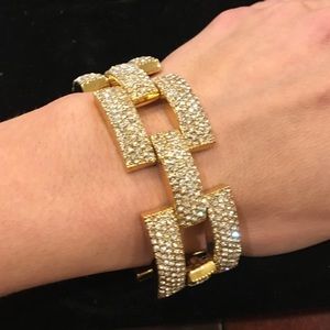 J. Crew Pave chain link bracelet